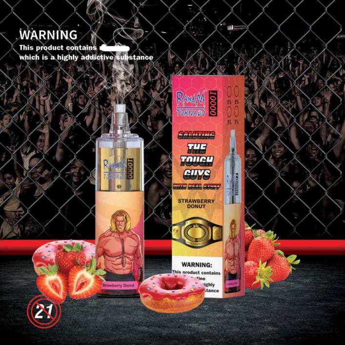 Tornado Vape Schweiz | RandM Tornado 00P2107 10000 Airflow Control Vape-Gerät 1St Erdbeerdonut
